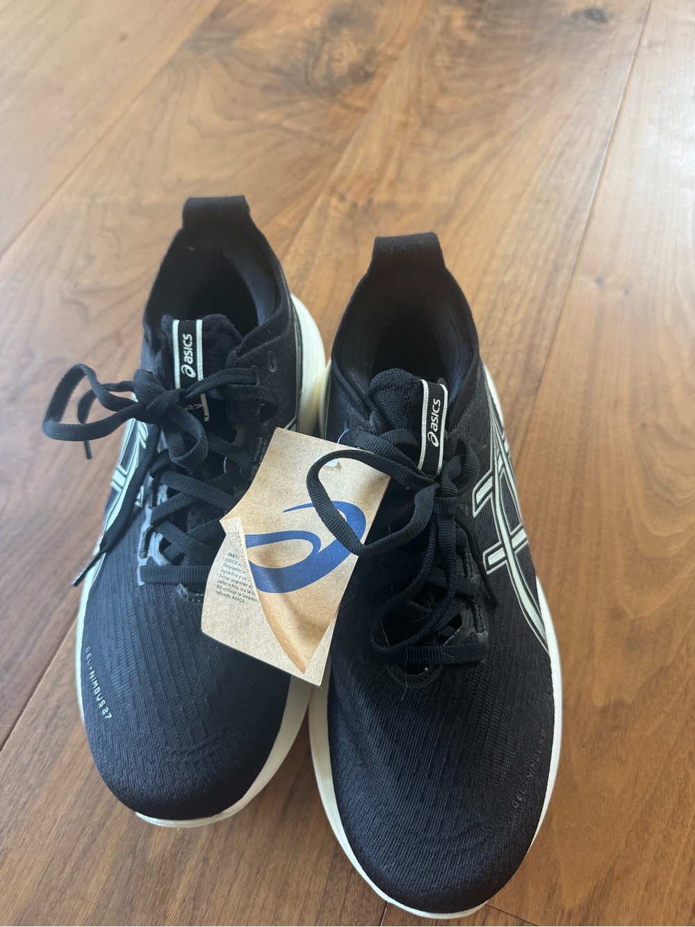 Asics Black and White women’s  Athletic Running Shoes - 8.5 wide fit